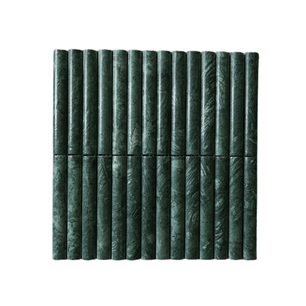 โมเสคหินธรรมชาติ TIMELESS TILES รุ่น LUNE 30.5X30 ซม. สีเขียว FLORAL GREEN โมเสกแท่งทรงโค้งครึ่งวงกลม_0